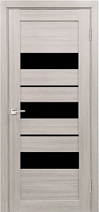 Товар Межкомнатная дверь Легенда X-7 тон Белая лиственница Остекление Лакобель черное